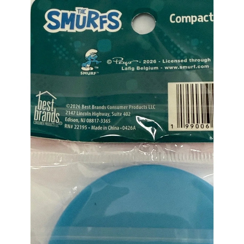The Smurfs Compact Mirror 3x 1x Magnification Blue Peyo Best Brands New